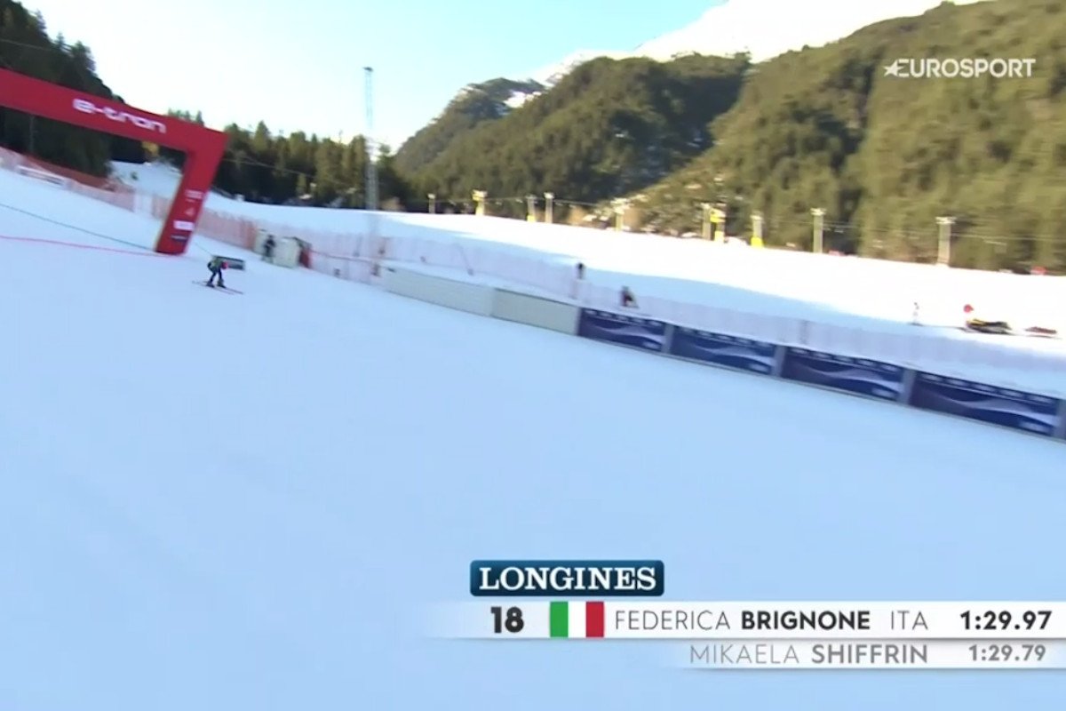 Federica Brignone ancora sul podio nella gara di Coppa del Mondo di sci alpino, a Bansko, in Bulgaria