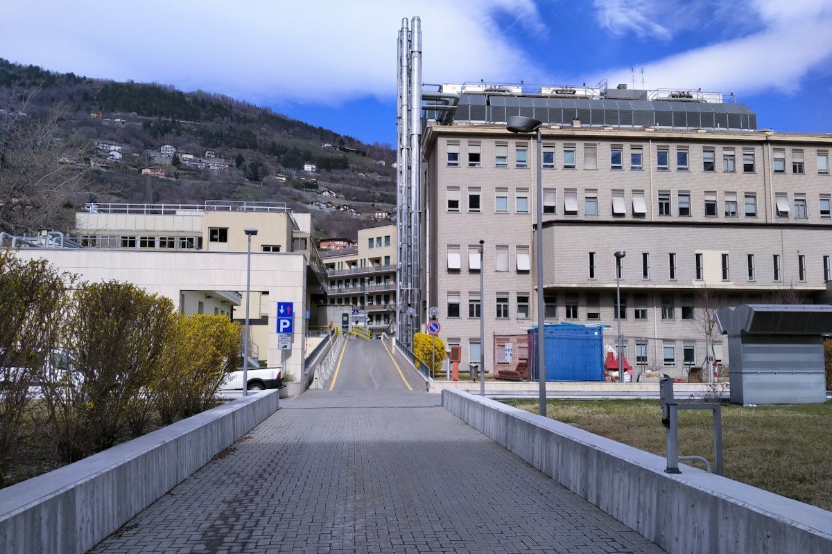 Il reparto infetti dell'ospedale 'Parini' di Aosta