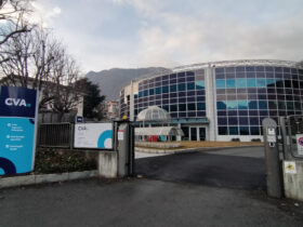 La sede della CVA, Compagnia valdostana delle acqua, a Châtillon