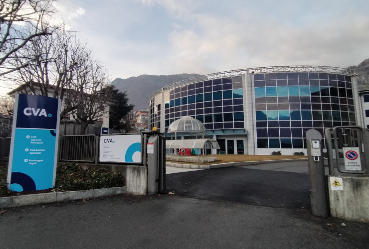 La sede della CVA, Compagnia valdostana delle acqua, a Châtillon