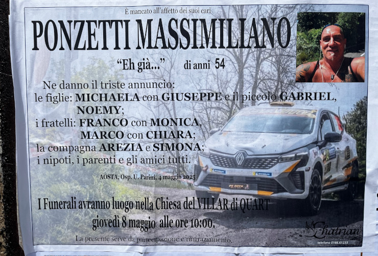 Il necrologio di Massimiliano Ponzetti