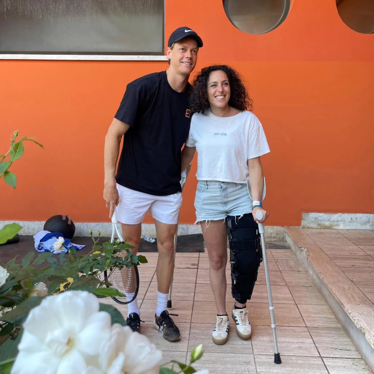 Federica Brignone con Jannik Sinner