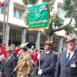 Gli alpini valdostani durante la sfilata all'Adunata nazionale di Biella