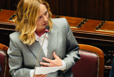 La premier Giorgia Meloni durante il 'question time' alla Camera dei deputati