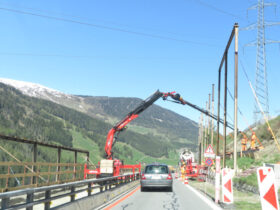 I lavori in corso in Svizzera sulla E27, dove è caduta la frana