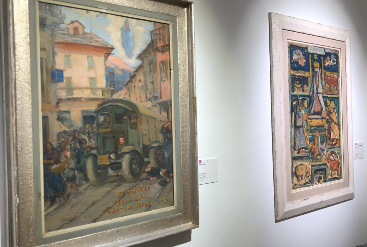 Due opere di Italo Mus presenti all'esposizione al Museo archeologico regionale di Aosta