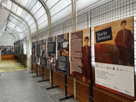 L'ingresso della mostra su Maria Bonino alla biblioteca regionale di Aosta