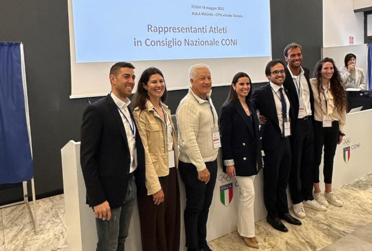 Foto di gruppo dei neo eletti nel Consiglio nazionale del Coni