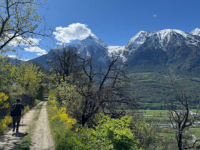 Un tratto della Via Francigena in Valle d'Aosta