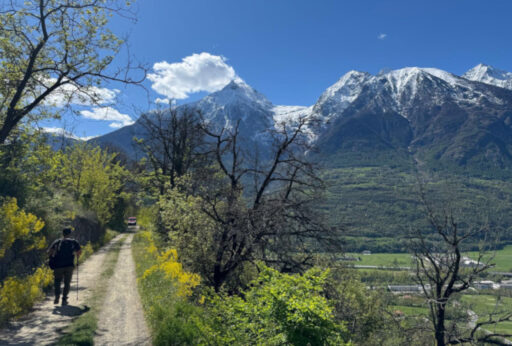Un tratto della Via Francigena in Valle d'Aosta