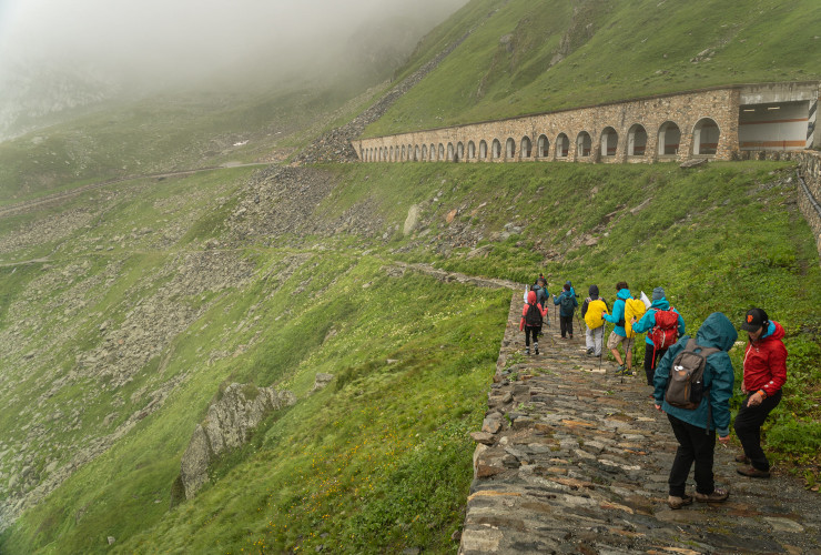 Un tratto della Via Francigena sul Passo del Gran San Bernardo