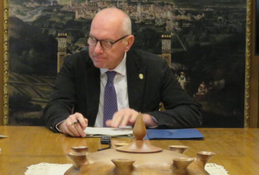 Il presidente della Regione autonoma Valle d'Aosta Renzo Testolin
