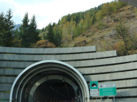 L'ingresso italiano del Traforo del Monte Bianco