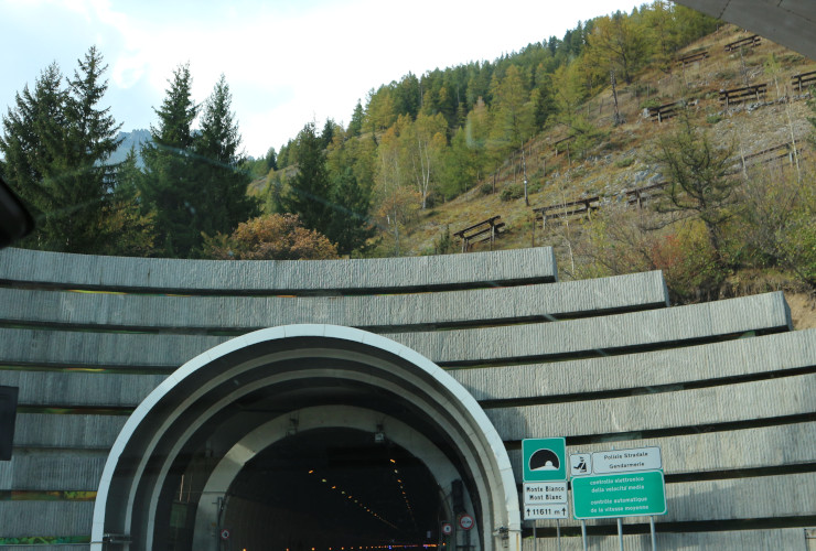 L'ingresso italiano del Traforo del Monte Bianco
