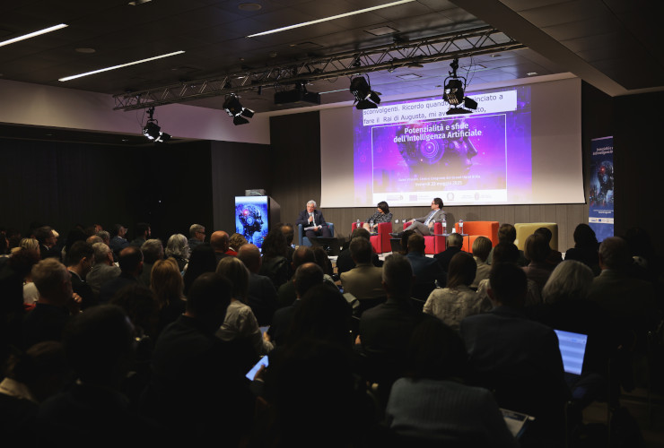 Un momento del convegno sull'intelligenza artificiale a Saint-Vincent