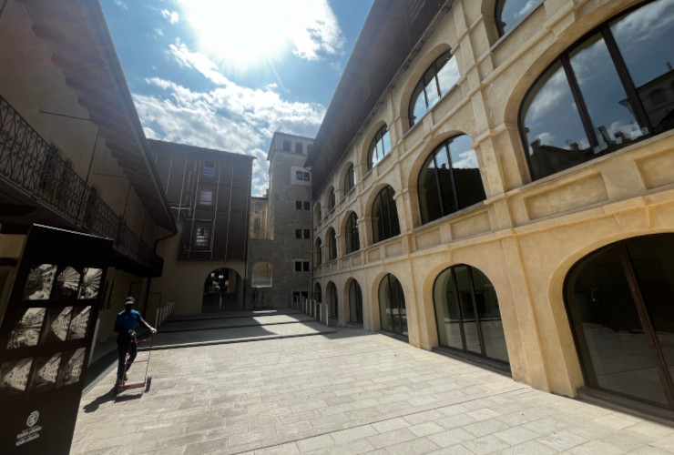 Il cortile interno di Palais Lostan