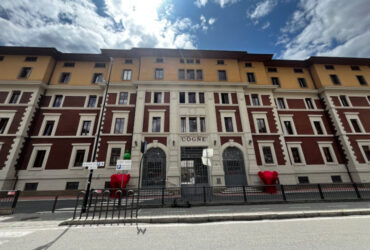 L'ingresso principale della Cogne Acciai Speciali di Aosta