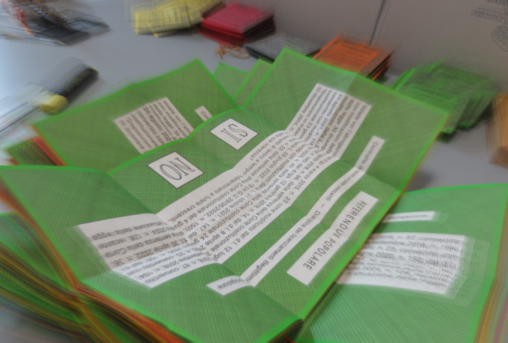 Una delle schede del referendum abrogativo dell'8 e 9 giugno 2025