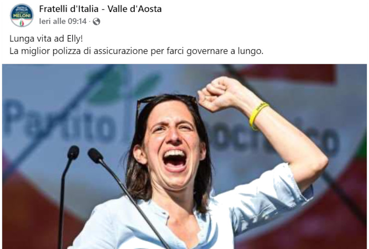 Il post ironico di Fratelli d'Italia VdA