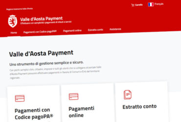 La homepage del portale VdAPay