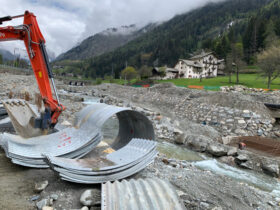 I lavori in corso a Gressoney-Saint-Jean