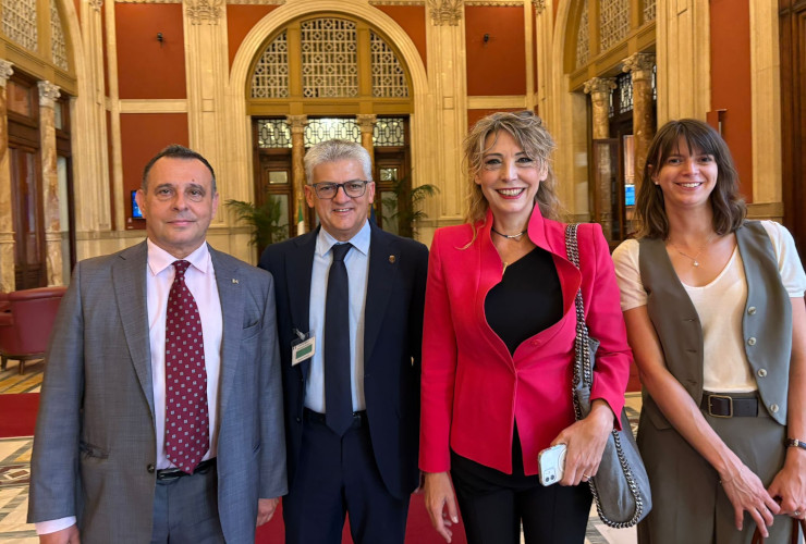 La delegazione valdostana al Ministero, Franco Manes, Luigi Bertschy, Nicoletta Spelgatti e Laura Obert