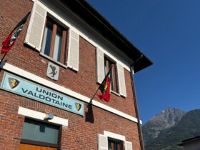Uno scorcio della sede centrale dell'Union Valdôtaine