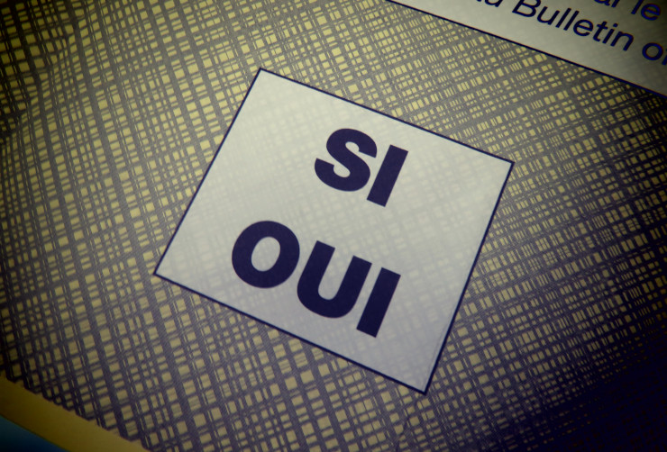 Il 'sì' sulla scheda elettorale del referendum confermativo