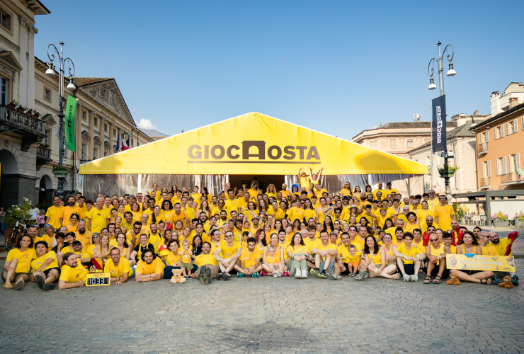 I volontari di Aosta Iacta Est, organizzatori di 'Giocaosta'