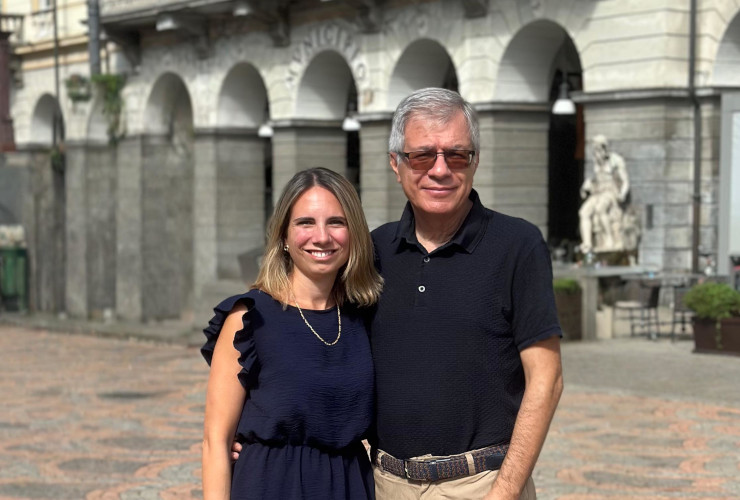La prima foto ufficiale di Valeria Fadda e Raffele Rocco da candidati sindaco e vice per la città di Aosta