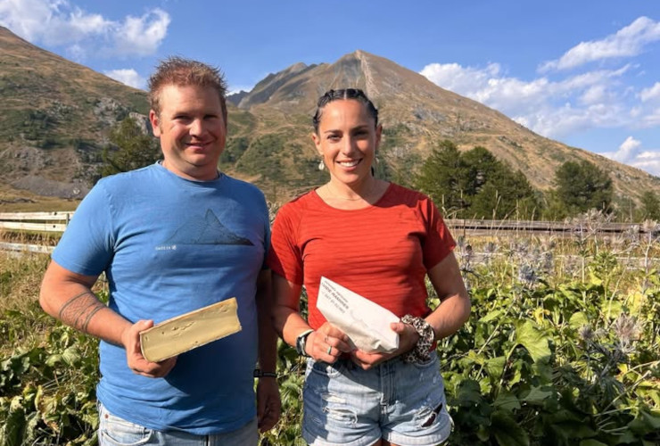 Davide Ramires e Federica Brignone con la Fontina