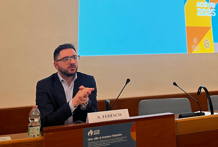 Samuele Tedesco, assessore uscente alla cultura del Comune di Aosta
