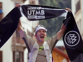 Tom Evans al traguardo della Utmb 2025