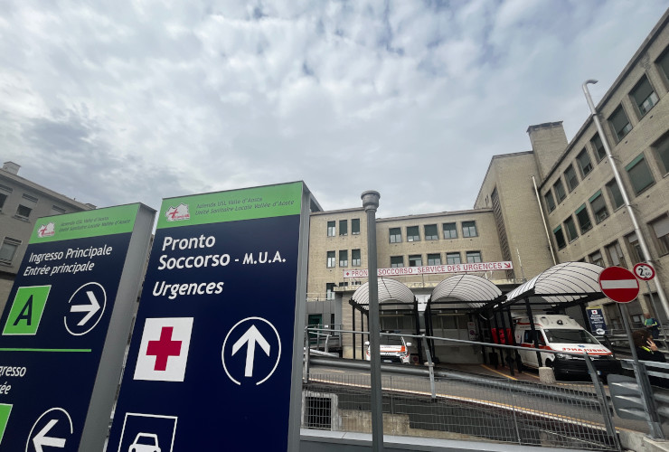 Il Pronto soccorso all'ospedale 'Parini' di Aosta