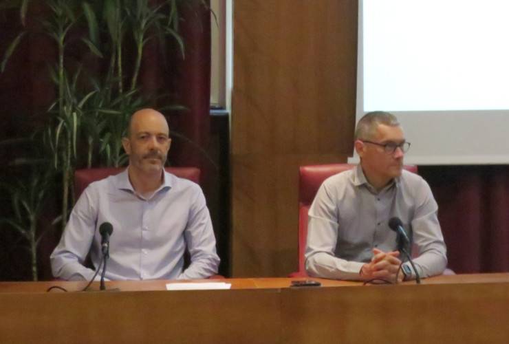 Daniele Stellin e Davide Bolognini, direttore e presidente del Parco naturale Mont Avic