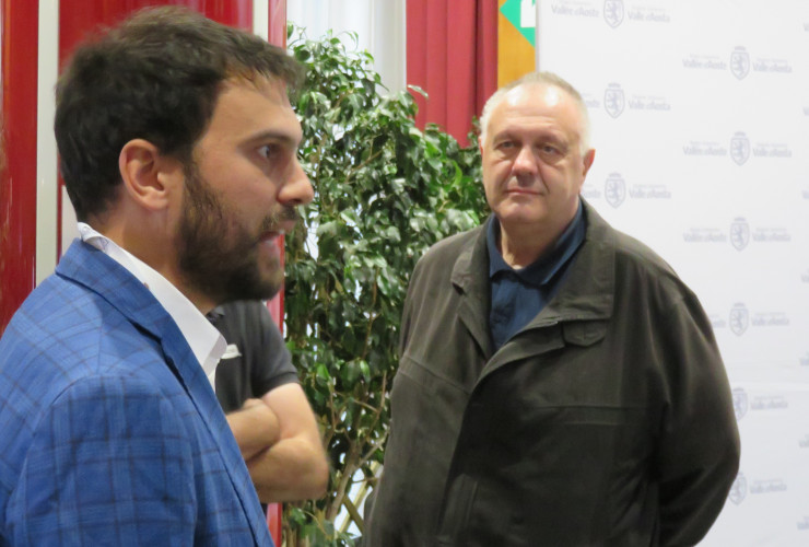 Marco Carrel, primo della lista AdC, con Aldo Di Marco, primo escluso