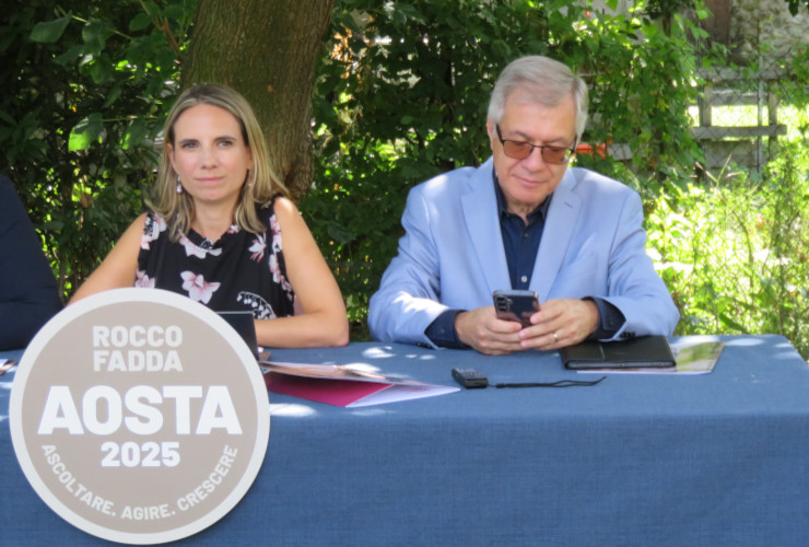 Valeria Fadda e Raffaele Rocco, candidati vice e sindaco per la coalizione autonomista