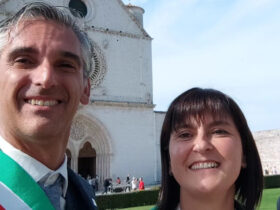 Patrick Thuegaz e Monica Cretier, ex sindaco di Issogne e nuova sindaca di Champdepraz