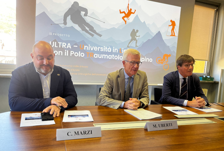 Carlo Marzi, Massimo Uberti e Paolo Fonio alla presentazione del progetto 'Ultra'