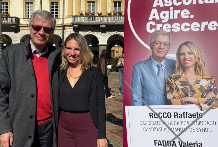 Raffaele Rocco e Valeria Fadda, nuovi sindaco e vice di Aosta