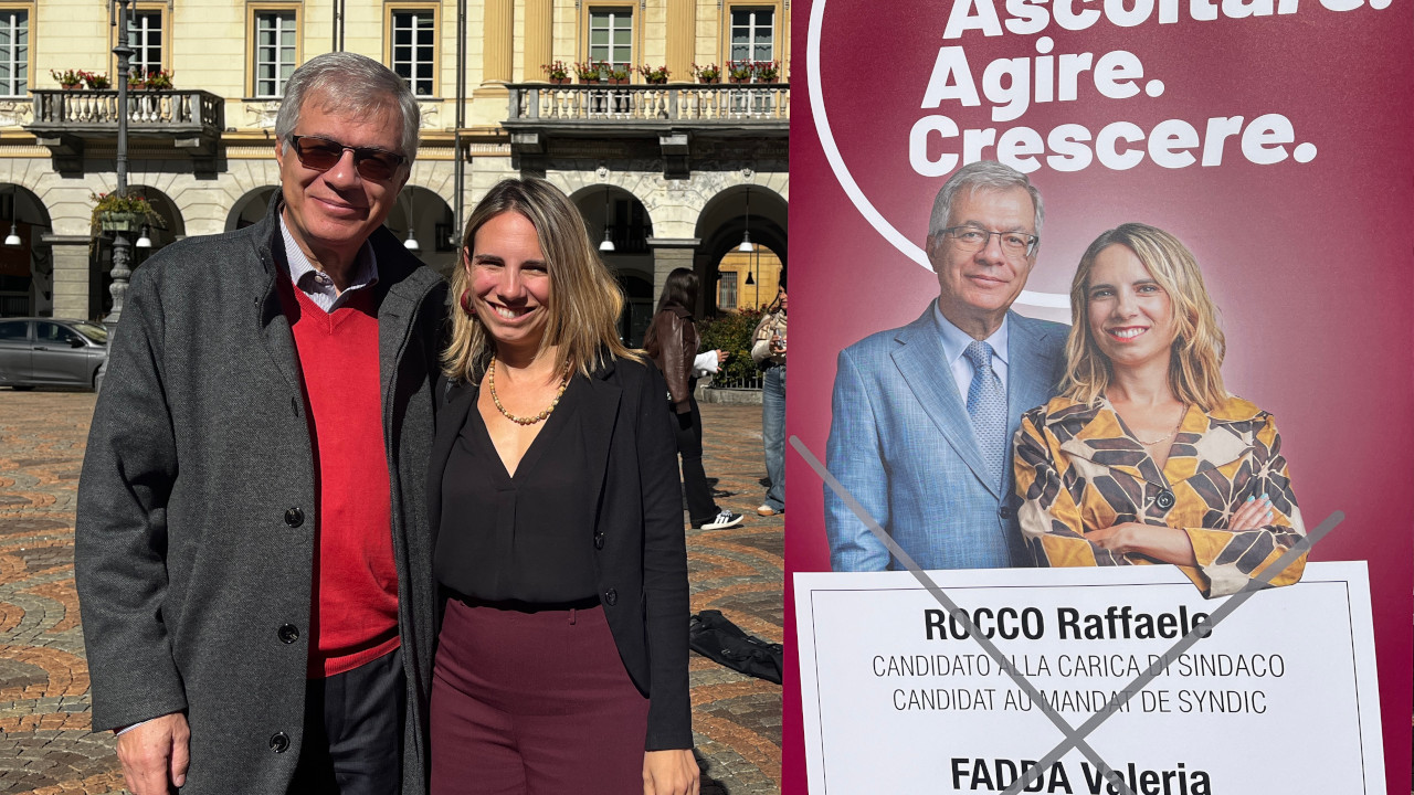 Raffaele Rocco e Valeria Fadda, nuovi sindaco e vice di Aosta
