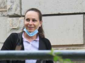 Monica Carcea durante il processo di primo grado ad Aosta