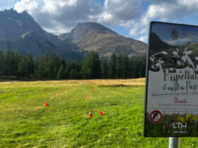 Un cartello a La Thuile che invita al rispetto del suolo
