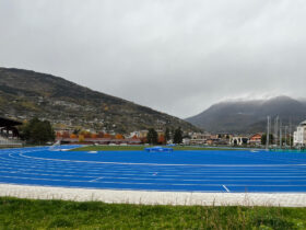La nuova pista di atletica al campo 'Ettore Tesolin' di Aosta