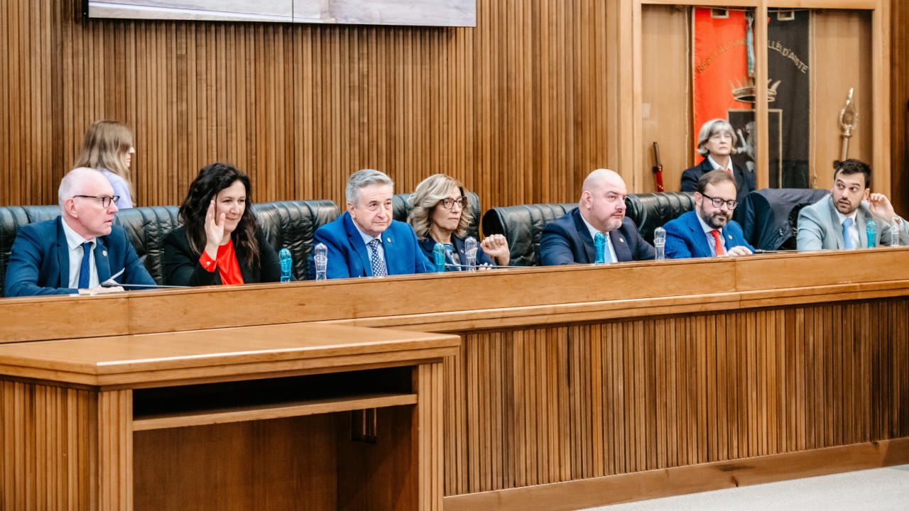 Renzo Testolin, Cristina Machet ed i consiglieri degli Autonomisti di Centro