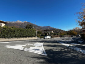L'incrocio in regione Saraillon ad Aosta, interessato dai lavori