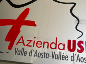 L'insegna dell'Azienda Usl della Valle d'Aosta
