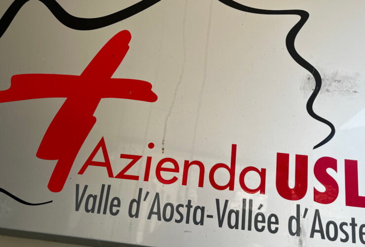 L'insegna dell'Azienda Usl della Valle d'Aosta
