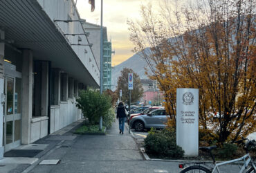 L'ingresso della Questura di Aosta
