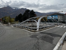 Il ponte 'bianco' (ex 'grigio') sul torrente Buthier, ad Aosta